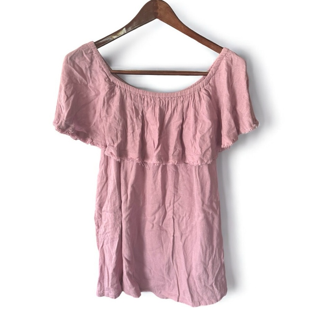 FREE PEOPLE | Serafina Lilac Off the Shoulder Mini Dress Tie Back Women’s Size M - Picture 2 of 9